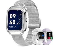 Smartwatch Dames met Bluetooth Oproep, Hartslagmeter & 19 Sportmodi - Android & iOS Compatibel