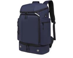 Laptop Rugzak 15.6 inch - Waterafstotende Backpack met USB Poort - Anti-Diefstal - Werk School - Reizen - Blauw