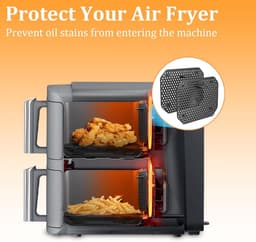 2 stuks spatbescherming accessoires voor Ninja Double Stack XL SL400EU en SL300EU, herbruikbaar siliconen heteluchtfriteuse accessoires Airfryer accessoires voor Ninja Airfryer Double Stack SL400EU en — thumbnail 5