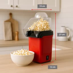 alpina Popcorn Machine 1200W - Popcornmachine zonder Olie - Popcornmaker met Maatlepel - Klaar in 3 Minuten — thumbnail 3