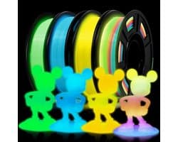 Filamenten Set voor 3D-Printer - 4 Kleuren, 1,75 mm, 1000 gram Totaal