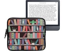 Universele eReader Sleeve - Neoprene Hoes Geschikt voor Diverse E-readers - Zomerse Blauw/Groen/Roze Print