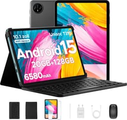DOOGEE Tab A9 Pro - Android 15 - Tablet met toetsenbord - 10 inth HD 4GB RAM + 128GB ROM (2TB TF) - 6580mAh - Face ID - 5G WiFi - Bluetooth 5.0 - Zwart — thumbnail 1