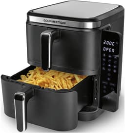 GOURMETmaxx FryUp Vertical Double Chamber Hot Air Fryer | vertical air fryer | folding touch display | 32% more space-saving | capacity 10L | hot air fryer 2 chambers — thumbnail 11