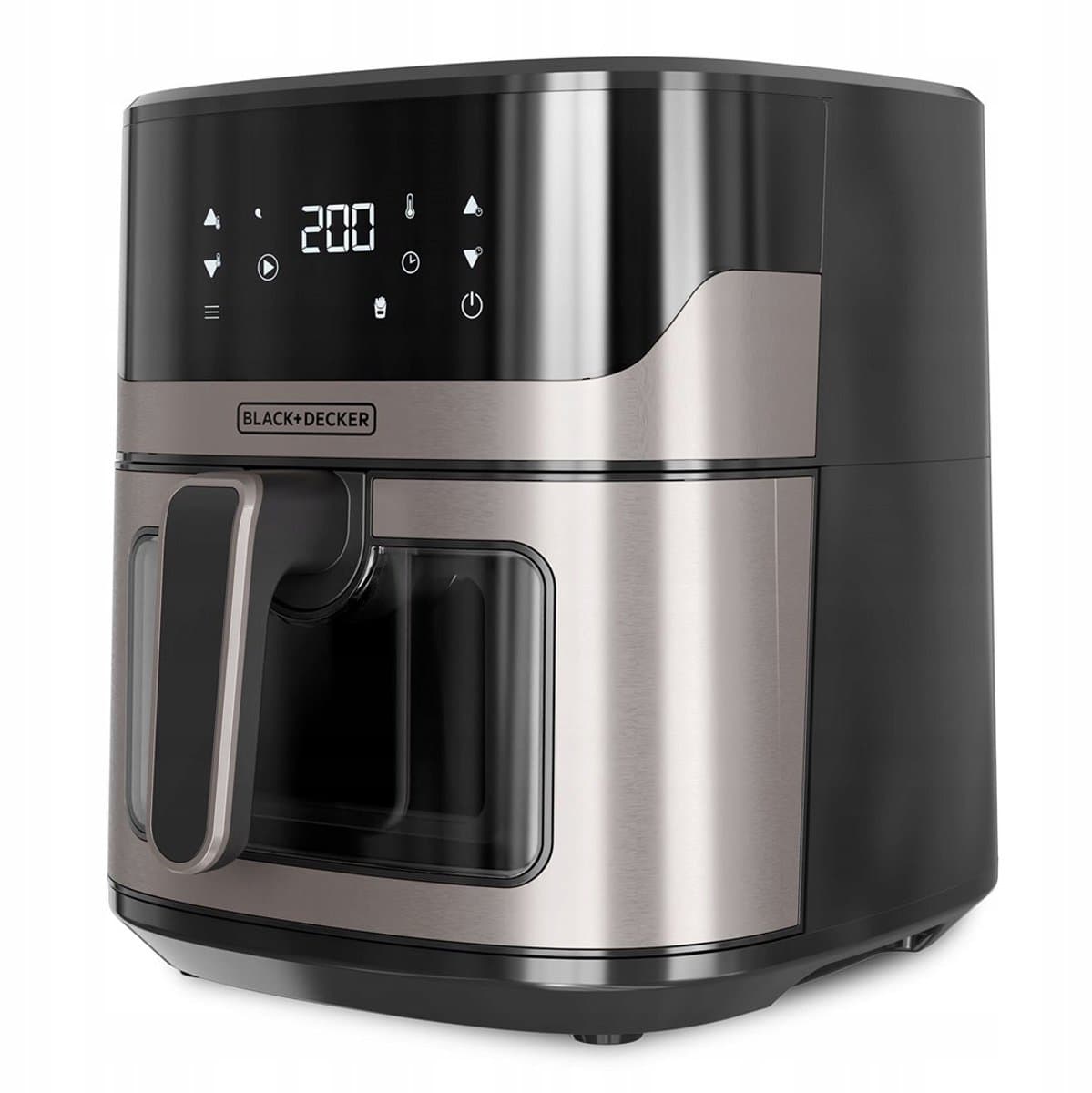 Black & Decker BXAF6500E Enkel 6,5 l Vrijstaand 1600 W Friteuse met weinig vet Zwart, Grijs — afbeelding 1