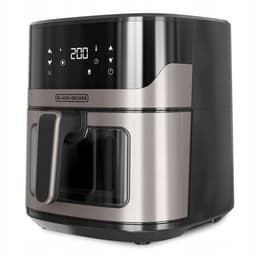 Black & Decker BXAF6500E Enkel 6,5 l Vrijstaand 1600 W Friteuse met weinig vet Zwart, Grijs — thumbnail 1