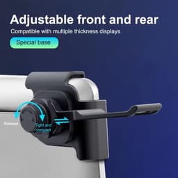 Hoofdtelefoonhouder / Headset Clip voor Monitor – Pc & Laptop - 360° Draaibare Headset Stand, Bureau Organizer, Gaming & Office Accessoire - Zwart — thumbnail 5