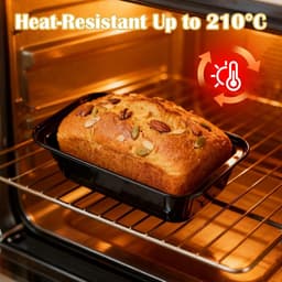 Ynkkvre - Rechthoekige Bakvorm - Koolstofstaal Bakvorm - Gelijkmatig Bruin Bakken En Snelle Warmtegeleiding - 2 Stuks - Voor air fryer En Cake Zilver — thumbnail 5