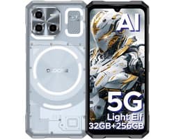 DOOGEE Blade GT 5G -RobuusteSmartphone - RobuusteTelefoon - LED - 6,72 inth FHD + 120 Hz - 32 GB RAM + 256 GB ROM/2TB TF- WiFi 6 -NFC - Face ID - Vingerafdrukherken - Zilver