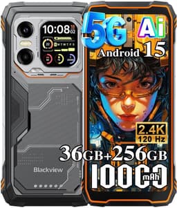 Blackview XPLORE X1 - Robuuste Smartphone - 5G - 36GB RAM - 256GB ROM - 108MP Camera - 6.78 inch 120Hz - 10000mAh - Robuuste Telefoon - Android 15 - NFC - GPS - Oranje — thumbnail 1