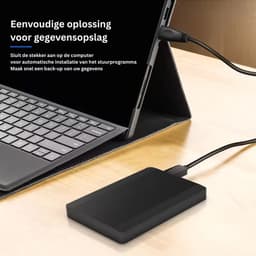 NBAP® Harde Schijf Extern - Draagbare - 1TB Opslag - Zwart — thumbnail 3