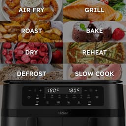 Haier Airfryer XXL - Heteluchtfriteuse 11L - Dubbele Lade (2 x 5,5L) - 3000W - 60 tot 200 Graden - Dual Zone Technologie - 8in1 - AF3AD 011 — thumbnail 4