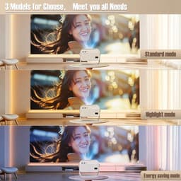 House of Balance Vision360 Pro Beamer – Full HD Mini Beamer 1080P – 650 ANSI – Projector 8K – Android – WiFi 6 & Bluetooth – Auto Focus & Keystone – 360° Draaibaar – 40-300 inch — thumbnail 2