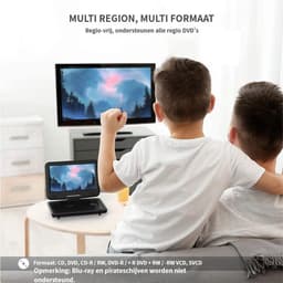 ieGeek Draagbare DVD Speler Auto - 11.5 Inch - 9,5 Inch Oogbeschermend Scherm - USB - Draaibaar Scherm - 5 Uur Oplaadbare Batterij - voor Kinderen en in de Auto - IK-902 - Blauw — thumbnail 4
