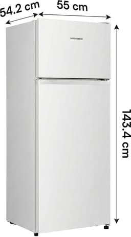 Heinner HF-HS205E++ Koel-vriescombinatie – 206 L – LED-verlichting – Omkeerbare Deur – Mechanische Thermostaat – Wit – 5 Jaar Garantie — thumbnail 4