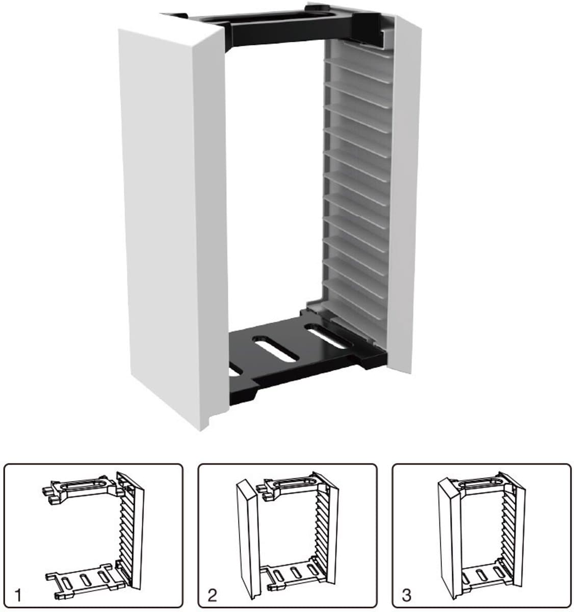 Premium Game Storage Tower Stand，Game Box Storage Rack,Universal Games Storage Tower Stand，geschikt voor maximaal 12 schijven — afbeelding 1