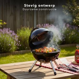 Cheqo® Kogelbarbecue - Houtskoolbarbecue - Houtskool Bbq - Kogel Bbq - Kolenbarbecue - Kogelgrill - Ronde Barbecue - Ronde Bbq - Barbecue Met Deksel - Houtskoolgrill - Draagbare Houtskool Bbq - Draagbare Barbecue — thumbnail 2