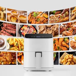 Nexvo® Mini Airfryer - Airfryer - Heteluchtfriteuse - Compact - Wit - ‎26cm x 21cm x 28cm — thumbnail 8