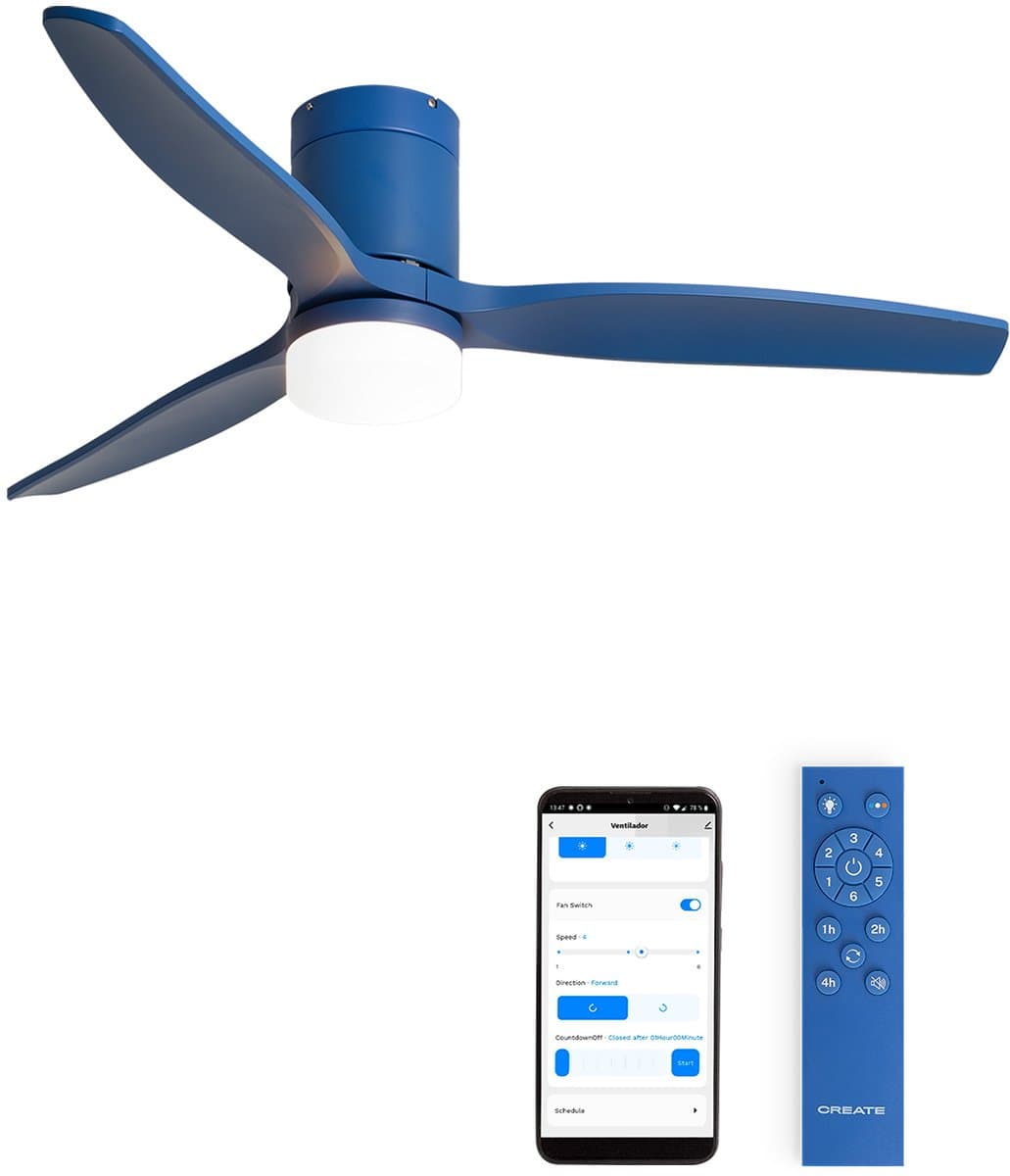 CREATE - Stille 40W plafondventilator met technische ABS bladen in verschillende maten - WIND CALM — afbeelding 1