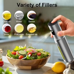 Olijfolie Sprayer - Luxe Olie Sprayer - RVS & Glas - 100ml - Voor Airfryer, BBQ & Bakken - Oliefles Cooking Spray - Koken, BBQ, Grillen — thumbnail 3