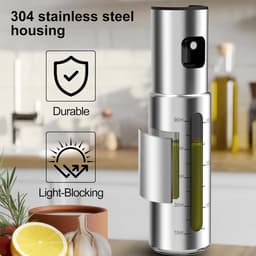 Olijfolie Sprayer - Luxe Olie Sprayer - RVS & Glas - 100ml - Voor Airfryer, BBQ & Bakken - Oliefles Cooking Spray - Koken, BBQ, Grillen — thumbnail 5