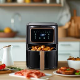 Florixa® Airfryer XXL - Mini-oven - Heteluchtfriteuse - 12L - 12 Programma's- Zwart- 36cm x 40cm x 36cm — thumbnail 4