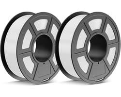 PETG Filament 1.75mm 2.2kg Set Wit, Hoge Precisie en Netjes Gewikkeld voor 3D Printers