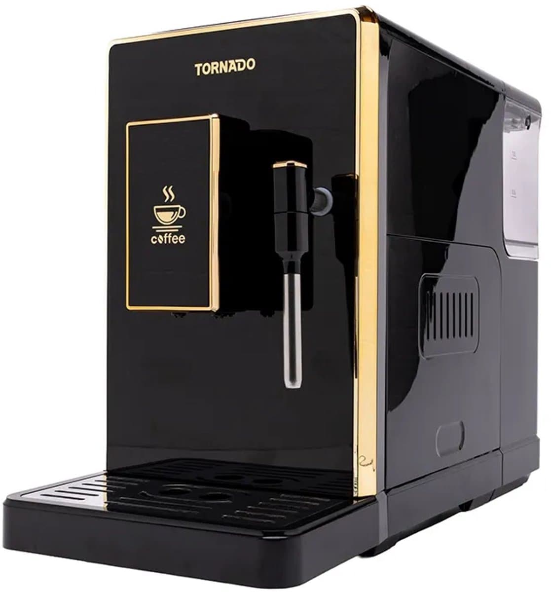 Tornado - TCM-9008A-GS - Volautomatisch Koffiezetapparaat - 20 Bar - Stoompijpje - LED Display - 1.5L — afbeelding 1
