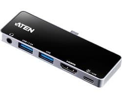 ATEN UH3238 - USB-C Dockingstation - Twee Schermen - Snel Opladen