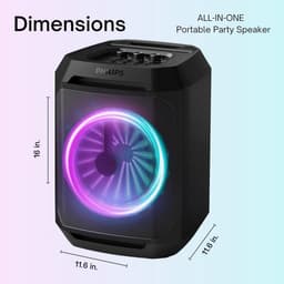 Philips Bluetooth Party Speaker TAX2208 – Karaoke – Feestverlichting – DBB Bass Boost – Tot 7 uur speeltijd-Zwart — thumbnail 4