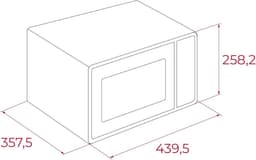 Vrijstaande Magnetron 20 Liter met 5 Vermogensstanden en Ontdooifunctie — thumbnail 2
