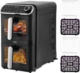 Heteluchtfriteuse met Dubbele Kamer 11L Verticaal XL 2460W Digitale Programma's — thumbnail 1