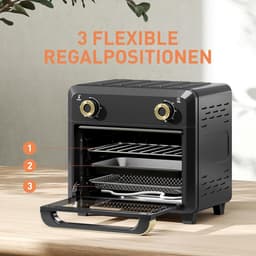 Compacte Heteluchtfriteuse en Mini-oven met 10L Capaciteit en 60 Min Timer — thumbnail 7
