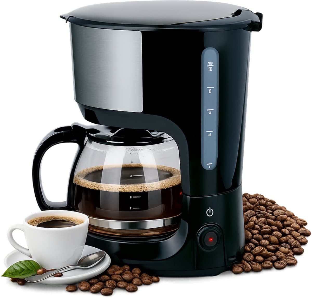 alpina Koffiezetapparaat Filterkoffie 750 W - Koffiemachine met Herbruikbare Koffiezet Filter - Koffiemachine met 1,25 L Glazen Kan - 10 Kopjes Koffie per Keer - Anti-Druppel Koffiemaker — afbeelding 1