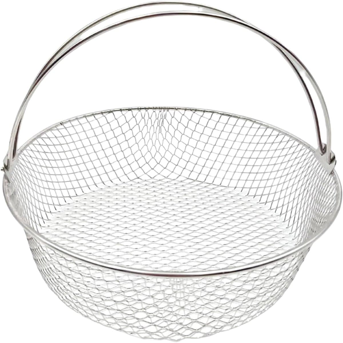 Airfryer Mand - Friteuse Accessoire - Gelijkmatig Koken - Roestvrij Staal - 21cm Diameter - Zilver — afbeelding 1