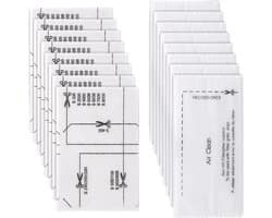 16 stuks - geschikt voor Miele GN、C1、C2、C3Complete Stofzuiger filter filter kit voor het vervangen van de installatie-miele stofzuiger onderdelen-8 filterkatoenen - 8 filterzakken