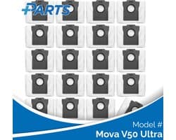 Mova V50 Ultra Stofzakken (20 Stuks, Plus.Parts® alternatief voor RDB8)