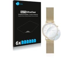 Savvies - Screenprotector voor Skagen Hybrid Smartwatch Mini Hald (34 mm) - Folie Beschermfolie transparant 6 Stuks