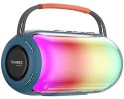 WiWU Bluetooth speaker Thunder H6 - draagbare draadloze speaker - RGB LED licht - TWS stereo - Blauw