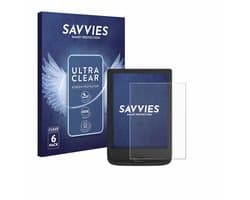Savvies - Screenprotector voor PocketBook Basic Lux 4 - Folie Beschermfolie transparant 6 Stuks