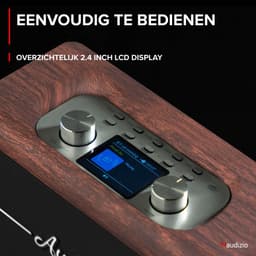 Retro radio - Audizio Tune60 - DAB radio met Bluetooth - Vintage look - DAB+ en FM - Houtlook — thumbnail 4