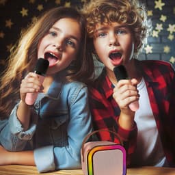 Vision Products Karaoke Speakerset met 2 microfoons Roze — thumbnail 3