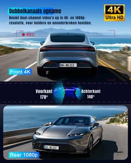 MIRA® Dashcam Voor en Achter - Dashcam - Dashcam Voor Auto - Zwart - 4cm x 11cm x 5cm — thumbnail 3
