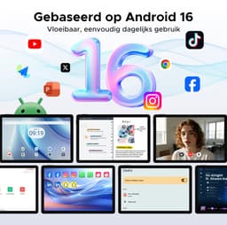 Aorlym P11 Tablet - 48GB RAM+128GB ROM/TF 2TB - Android 16 - 11 inch tablet 90Hz - T7250 - 8800mAh - 13MP+5MP - Gemini AI - Widevine L1 - Face ID - 5G WIFI - Dubbele luidsprekers - Pen, toetsenbord, muis - Blauw — thumbnail 10