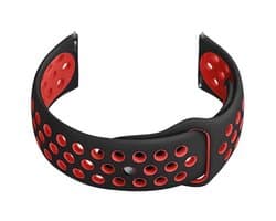 Pacific Smartwatch Serie U11 - Rubberen Band - Zwart/Rood - 20mm