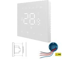 Wifi Inbouw Thermostaat | Touchscreen | Wifi | App bediening | Inbouw | Programmeerbaar | Tuya Smart Life | Wit