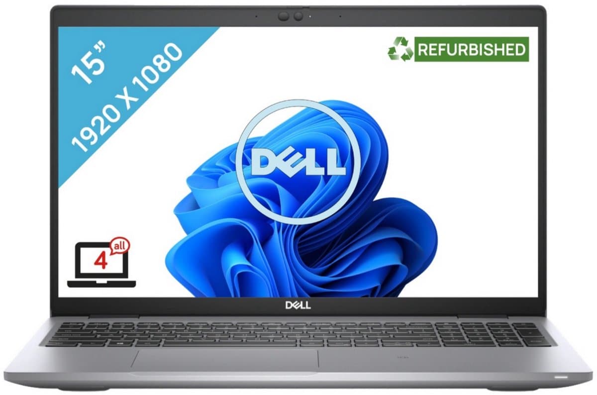 DELL Precision 3561 Intel® Core™ i7 i7-11800H Mobiel werkstation (15.6") Full HD 16GB DDR4-SDRAM 512GB SSD NVIDIA T600 Wi-Fi 6 Windows 11 Pro US International Grijs — afbeelding 1