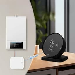 Thermostaat | Wifi | Touchscreen | Opbouw | CV installatie | Tuya Alexa Google | Zwart | Kunststof — thumbnail 4