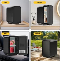 DnA® Mini Fridge - Mini koelkast 4L - Skincare & make-up fridge - Mini Koelkasten - Zwart - 17cm x 14cm x 27cm — thumbnail 5