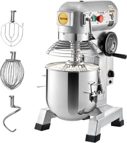VEVOR Keukenmachine, CommerciëLe Kneedmachine met 30 Qt RVS Kom, 1500 W Zware Elektrische Keukenrobot 3 Snelheden 108/199/382 RPM, Deeghaak Klopklopper Inbegrepen, Staande Mixer voor Bakkerij Pizzeria — thumbnail 1